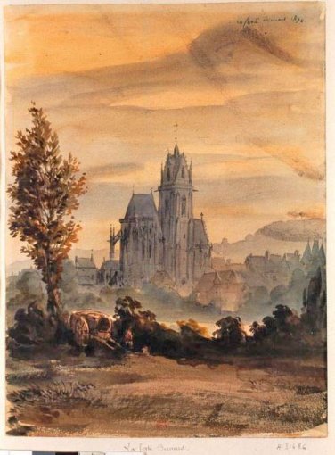 Église Notre-Dame-des-Marais, La Ferté-Bernard, 1850, (BNF - EST RESERVE VE-26 (L)) en grand format (nouvelle fenêtre)