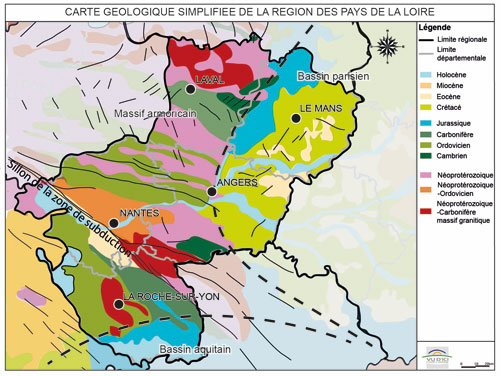 Carte géologique simplifiée de la région en grand format (nouvelle fenêtre)