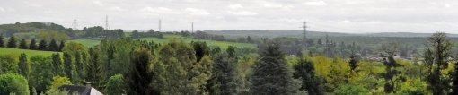 Quelques rares vues encore marquantes depuis le haut de coteau de l'Huisne sur l'horizon sylvestre de la forêt de Changé (Le Mans) en grand format (nouvelle fenêtre)