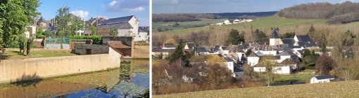 Des vallées habitées tant par du bâti dispersé que par des bourgs comme ici Saint-Calais et Saint-Vincent-du-Lorouër en grand format (nouvelle fenêtre)