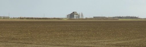 L'aspect volumineux du bâti agricole est accentué par le caractère ouvert du paysage (Champagné-les-Marais – 2015) en grand format (nouvelle fenêtre)