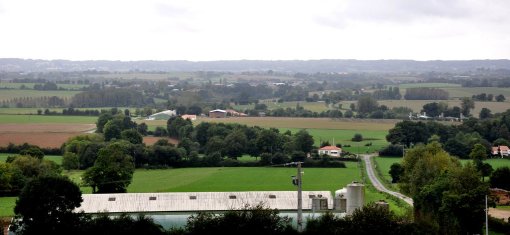 Un paysage vallonné au bocage dense (Mouilleron-en-Pareds) en grand format (nouvelle fenêtre)