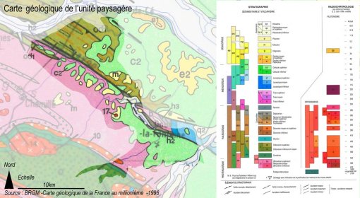Carte géologique des coteaux du Layon et de l'Aubance en grand format (nouvelle fenêtre)