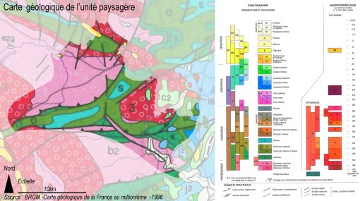 Carte géologique de l'unité paysagère en grand format (nouvelle fenêtre)