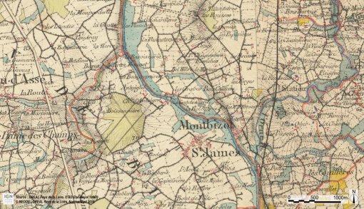 Sainte-Jamme-sur-Sarthe et Montbizot – Carte d'état-major (1866) - (SCAN Historique à l'échelle du 1 : 40000) en grand format (nouvelle fenêtre)