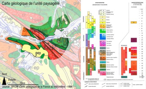 Carte géologique de l'agglomération nantaise (Source BRGM) en grand format (nouvelle fenêtre)
