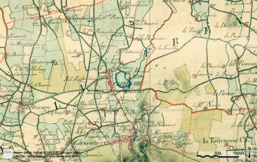 La Fresnay-sur-Chédouet – Carte d'état-major (1866) - (SCAN Historique à l'échelle du 1 : 40000) en grand format (nouvelle fenêtre)