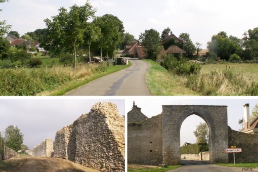 Bourg fortifié à la charnière entre la Normandie et le Maine (Bourg-le-Roi) - (source : Service de l'architecture et du patrimoine de la Sarthe) en grand format (nouvelle fenêtre)