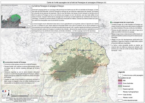 Carte de l'unité paysagère de la forêt de Perseigne et campagne d'Alençon en grand format (nouvelle fenêtre)