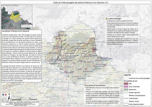 Carte de l'unité paysagère des plaines d'Alençon et du Saosnois en grand format (nouvelle fenêtre)