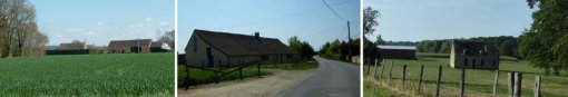 Bâti rural traditionnel reconverti en logements ou abandonnés (Gauche et centre Savigné-l'Evêque et droit La Chapelle-Saint-Rémi) en grand format (nouvelle fenêtre)