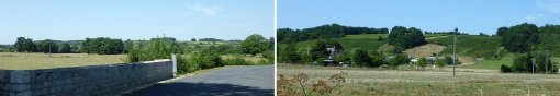 La ligne des coteaux viticoles limite visuellement la vallée du Loir (coteau nord) – (Chahaignes) en grand format (nouvelle fenêtre)
