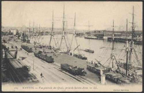 L'estuaire commercial et naval de la Loire – Nantes – Vue générale des Quais, prise de Sainte-Anne (Archives départementales de Loire-Atlantique, 23 Fi1697)