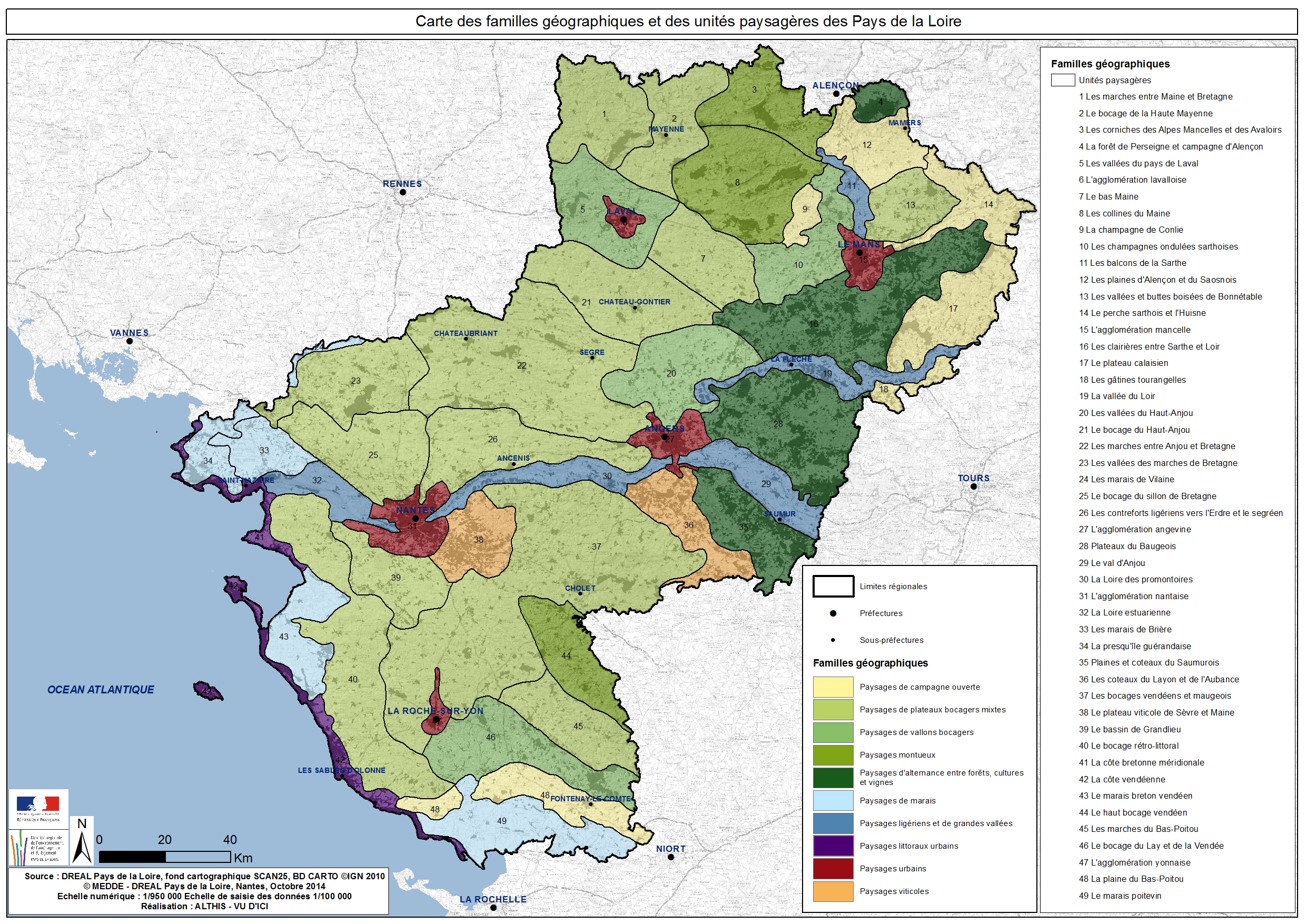 Carte des familles géographiques et des unités paysagères des Pays de La Loire en grand format (nouvelle fenêtre)