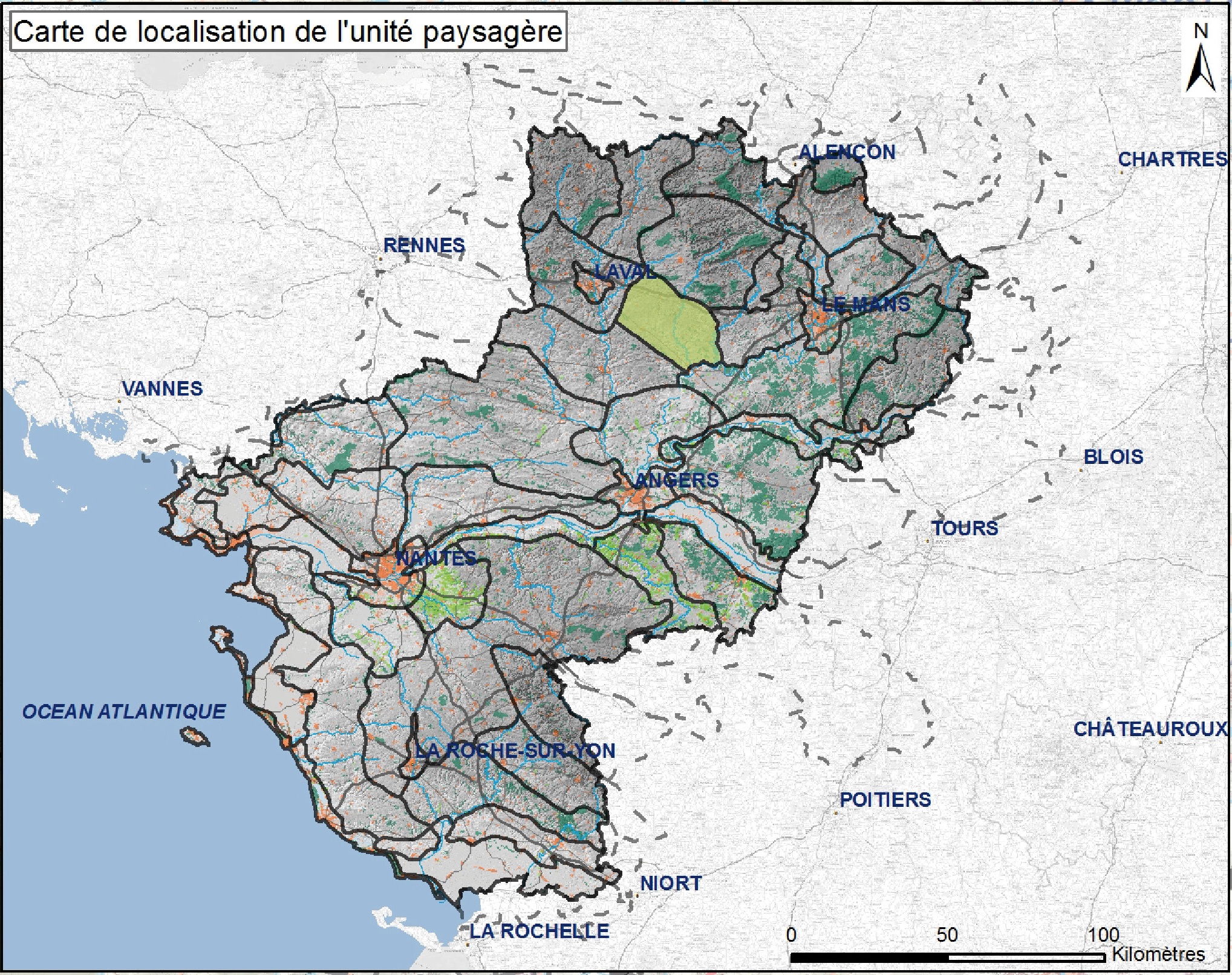Carte de localisation de l'unité paysagère en grand format (nouvelle fenêtre)