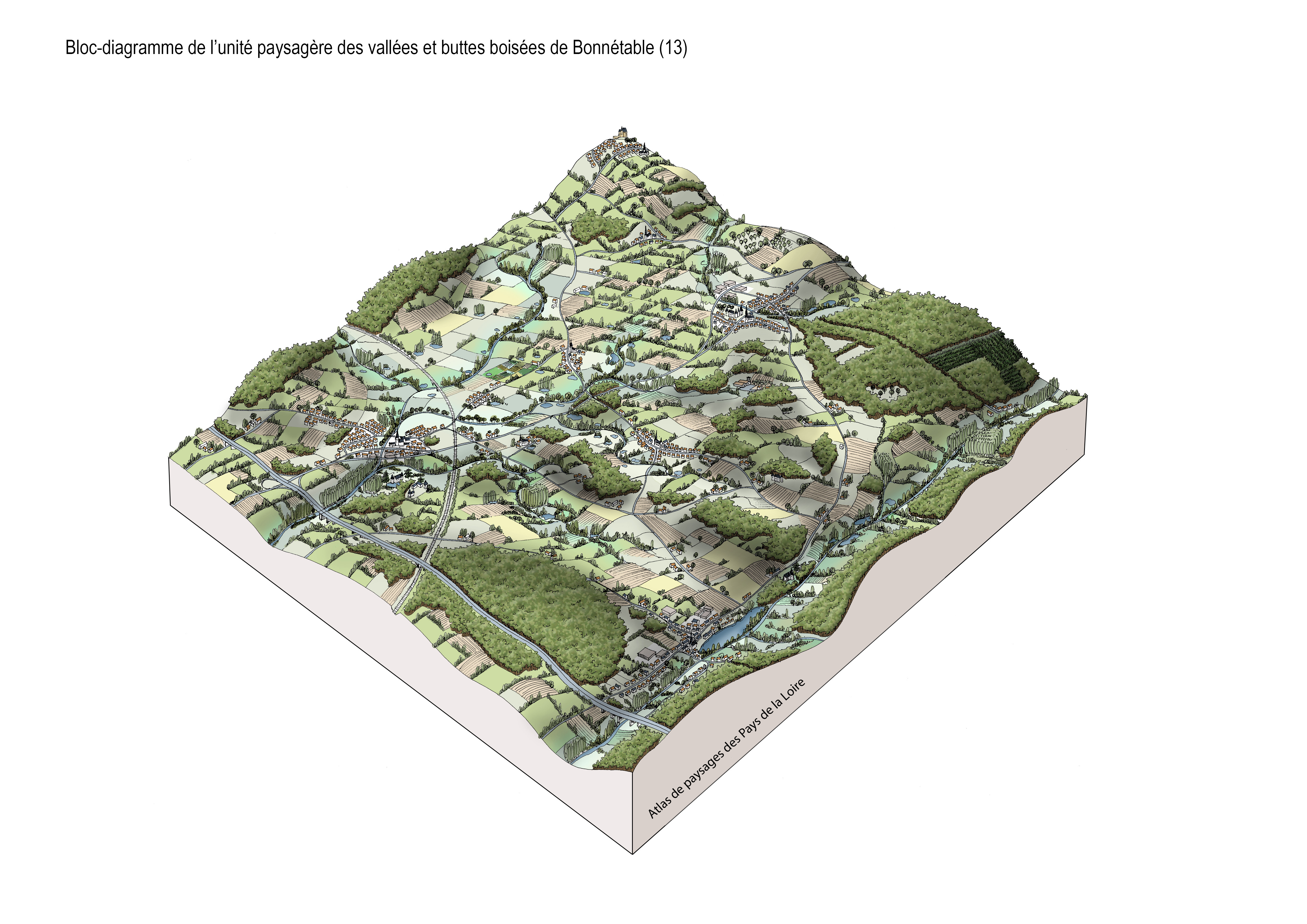 Bloc-diagramme vierge de l'unité paysagère en grand format (nouvelle fenêtre)