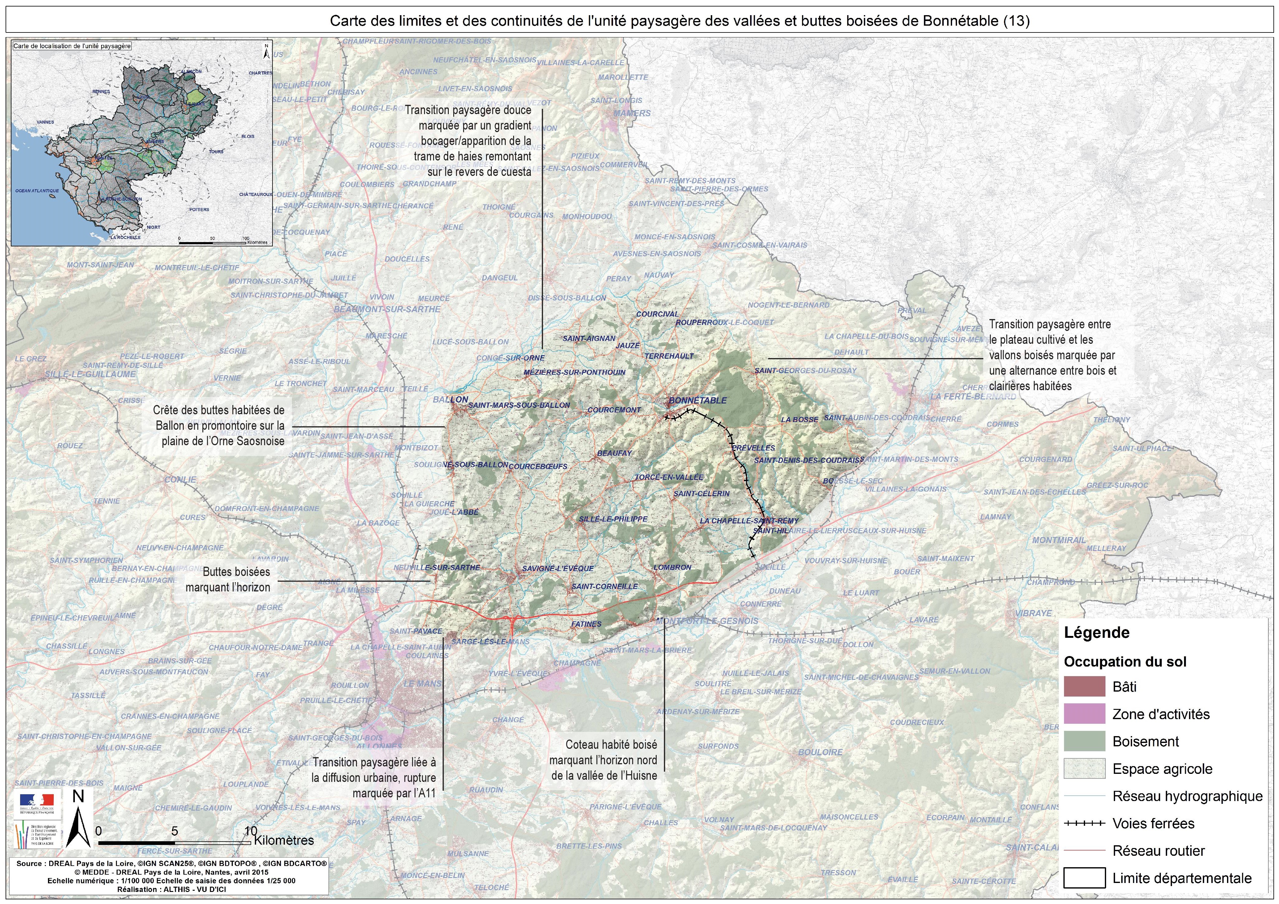 Carte des limites et des continuités de l'unité paysagère en grand format (nouvelle fenêtre)