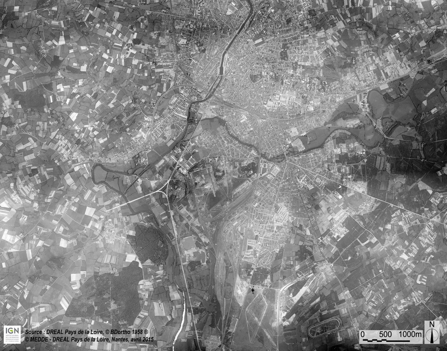 Le Mans – Orthophoto 1958 (BD ORTHO Historique 1958)