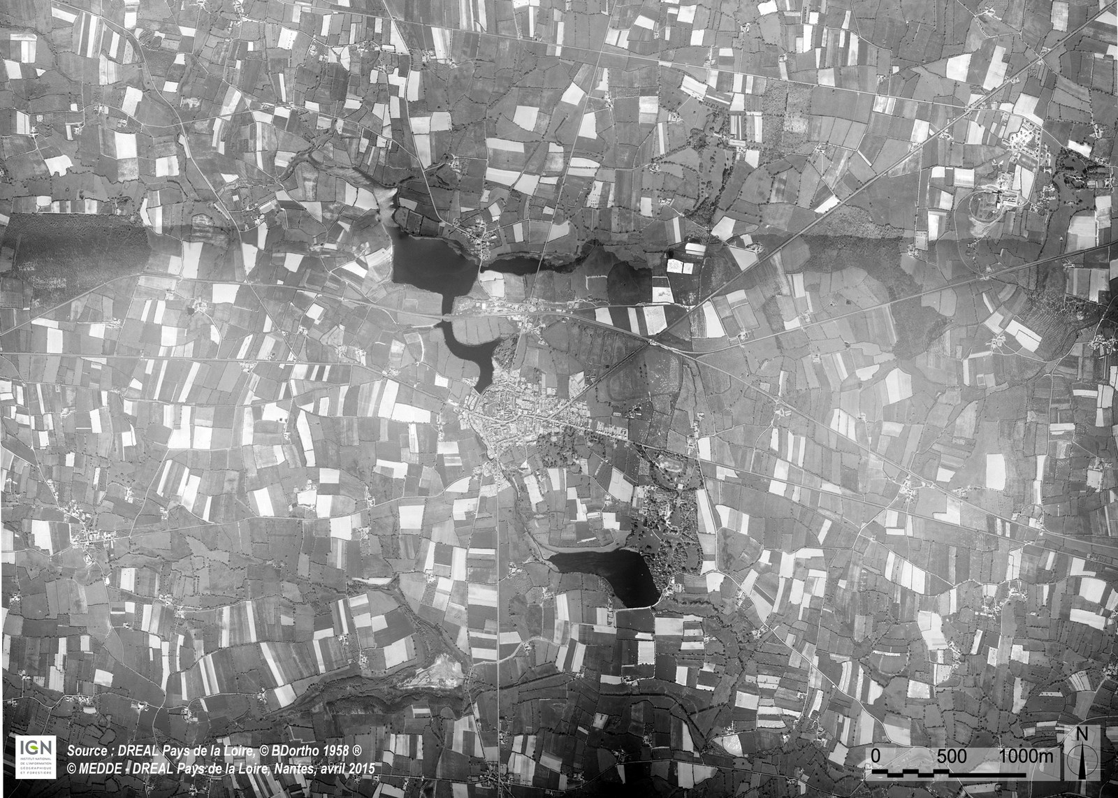 Pouancé – Orthophoto 1958 - (BD ORTHO Historique 1958)