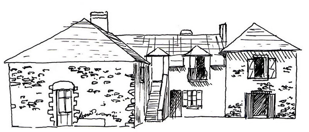 Architecture de style angevin, type val de Loire (source : VU D’ICI, AGENCE ROUSSEAU, ALTHIS, AQUALAN. Atlas des paysages de Loire-Atlantique. DREAL des Pays de la Loire, DDTM de Loire-Atlantique. 2010)