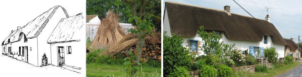 Architecture caractéristique de la chaumière Briéronne