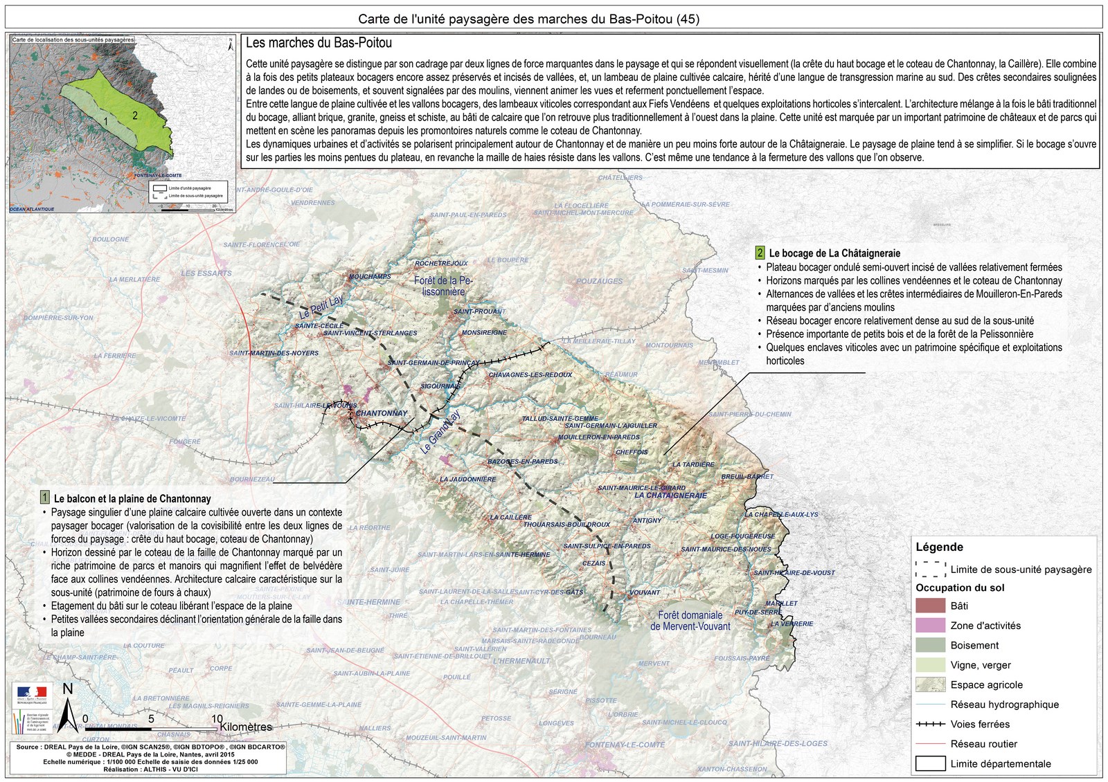 Carte de l'unité paysagère