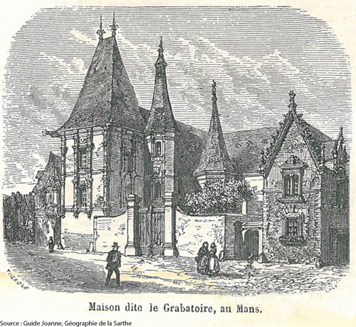 Détail du centre-ville de la ville du Mans, XIXème Siècle (Guide Joanne - Géographie de la Sarthe)  en grand format (nouvelle fenêtre)
