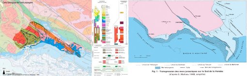 Carte géologique de l'unité du bocage du Lay et de la Vendée (Source : BRGM) en grand format (nouvelle fenêtre)