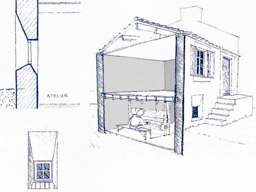 Maison traditionnelle de tisserand choletais (source AUP – 2005) en grand format (nouvelle fenêtre)