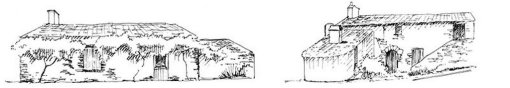 Croquis illustrant les maisons de style latin type vendéen (source : VU D'ICI, AGENCE ROUSSEAU, ALTHIS, AQUALAN. Atlas des paysages de Loire-Atlantique. DREAL des Pays de la Loire, DDTM de Loire-Atlantique. 2010) en grand format (nouvelle fenêtre)